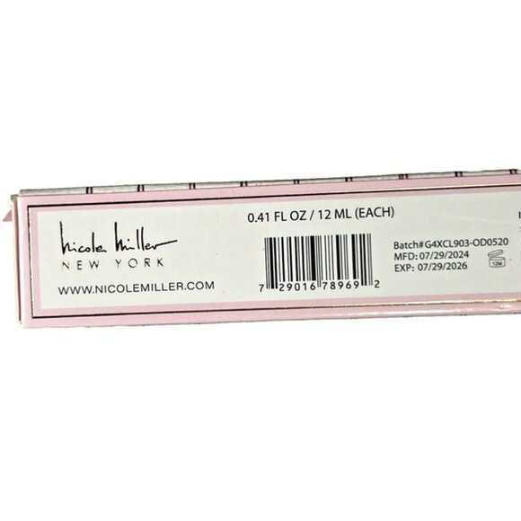 Nicole Miller Assorted Lip Balm (6) Pink Holiday Gift Set Hydrating Moisturizing - Picture 6 of 7